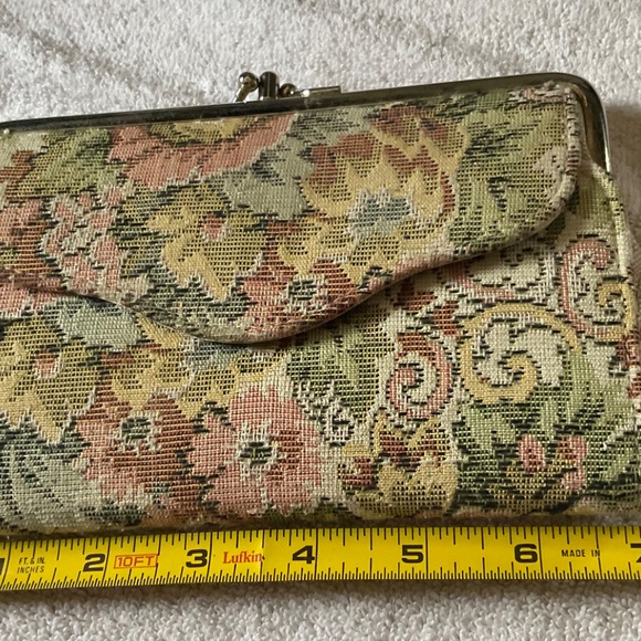 VINTAGE WALLET  BAG  CARPET MATERIAL - Picture 13 of 16